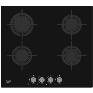 Beko, width 58 cm, black - Built-in Gas Hob HILG64222S