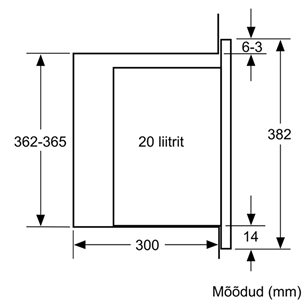 Įmontuojama mikrobangų krosnelė Bosch BFL524MW0