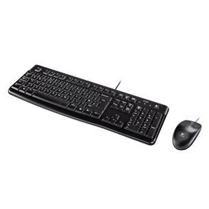 Klaviatūra ir pelė Logitech MK120, RUS, Laidinės