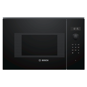 Bosch, 20 л, 800 Вт, черный - Интегрируемая микроволновая печь BFL524MB0