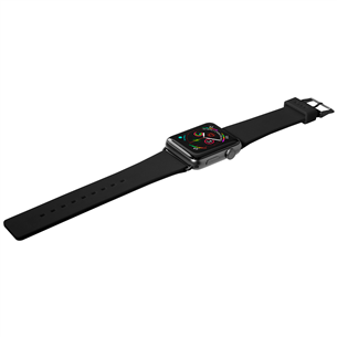 Dirželis Laut Active Apple Watch, 38mm, Silikoninis, Juodas