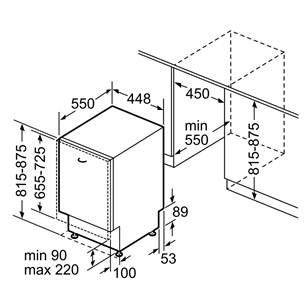 Bosch Serie 2, 9 place settings - Built-in Dishwasher