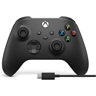 Žaidimų pultelis Microsoft Xbox One Series X/S (W) + kabelis, juodas