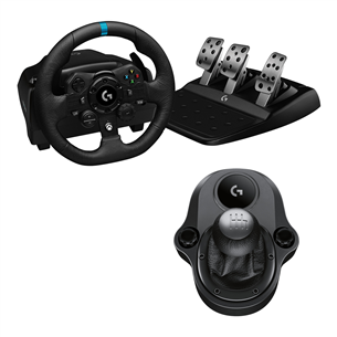 Žaidimų vairas Logitech G923 PC/X1/SX + Driving Force pavarų svirtis G923XSHIFTER