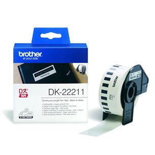 Etiketės spausdintuvams Brother DK22211, 2,9cmx15,24m DK22211