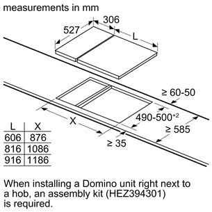 Kaitlentė Bosch Domino PKF375FP2E