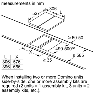 Kaitlentė Bosch Domino PKF375FP2E