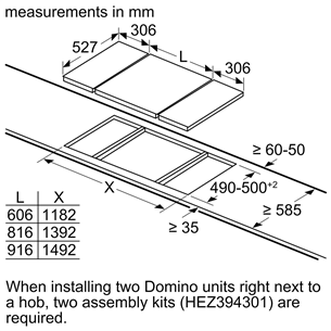 Kaitlentė Bosch Domino PKF375FP2E