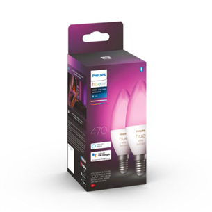 Išmanioji lemputė Philips Hue White and Color, E14, 2 vnt., white