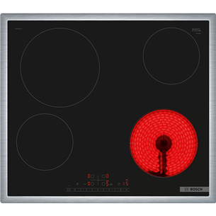 Bosch Serie 6, width 58.3 cm, steel frame, black - Built-in Ceramic Hob PKE645FP2E