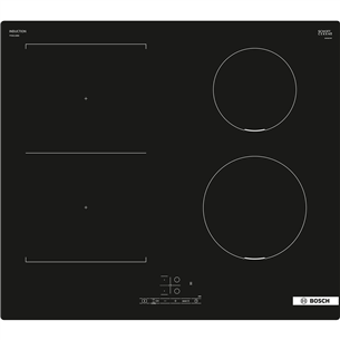 Bosch Serie 4, CombiZone, width 59.2 cm, frameless, black - Built-in Induction Hob