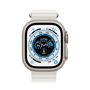 Dirželis Apple Watch 49mm, White Ocean Band