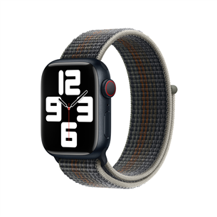 Apple Watch 41 мм, Sport Loop, темно-зеленый/серый - Сменный ремешок