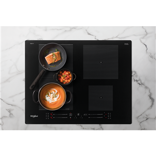 Whirlpool, width 59 cm, frameless, black - Built-in Induction Hob