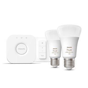 Philips Hue White and Color Starter Kit, E27, 2 pcs, color - Smart Light Kit