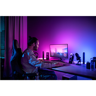 LED juosta Philips Hue Play Gradient PC Lightstrip, 24''-27'' + Bridge, black/white