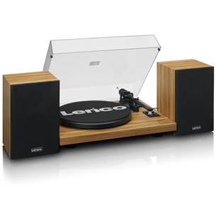 Lenco LS-500, walnut - Turntable with speakers