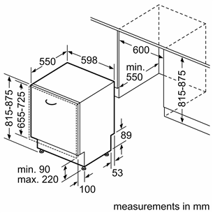 Indaplovė Bosch SMV46KX55E, 13 komplektų talpa, 60 cm