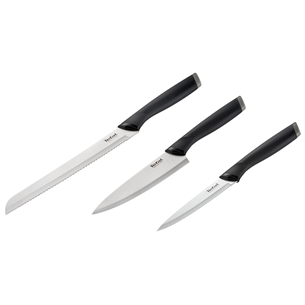 Tefal Essential, 3 pcs, black - Knives set K221S355