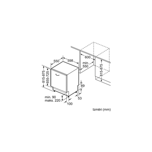 Bosch Serie 4, 13 place settings, width 60 cm - Built-in dishwasher