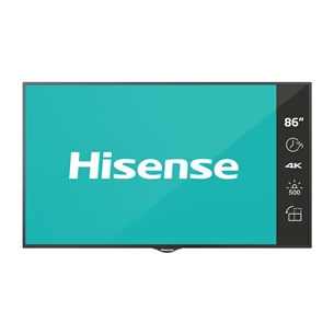 Hisense 86B4E30T, 86'', Ultra HD, DLED, 16/7, 500 nits - Display