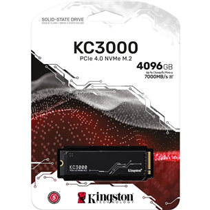 Kingston KC3000, M.2 2280, PCIe 4 x 4 NVMe, 4096 GB - SSD Kietasis diskas