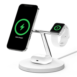 Belaidis įkroviklis Belkin Boost Charge Pro 3-in-1, MagSafe, 15 W