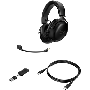 Belaidės ausinės HyperX Cloud III Wireless, juodos