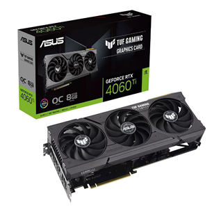 ASUS NVIDIA GeForce RTX 4060 Ti, 8GB, GDDR6, 128 bit - Vaizdo plokštė 4711387183120