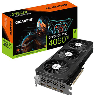 Gigabyte NVIDIA GeForce RTX 4060 Ti, 16GB, GDDR6, 128 bit - Vaizdo plokštė