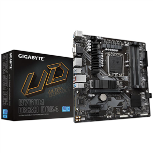 Gigabyte, Intel B760, LGA1700, DDR4, mATX - Mainboard B760MDS3HDDR4