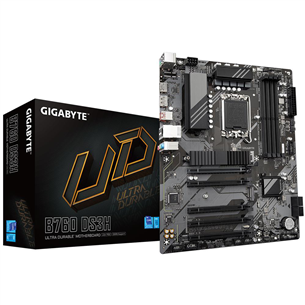 Gigabyte, Intel B760, LGA1700, DDR5, ATX - Pagrindinė plokštė B760DS3H