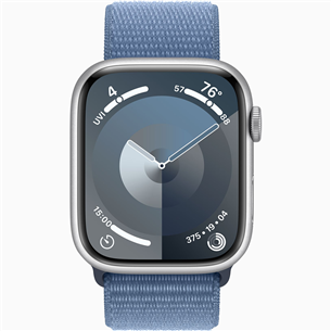 Išmanusis laikrodis Apple Watch Series 9 GPS + Cellular, 45 mm, Sport Loop, silver/winter blue