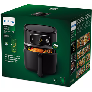 Philips 7000 XXL Airfryer Combi Connected, 8,3 л, 2200 Вт, черный - Аэрогриль