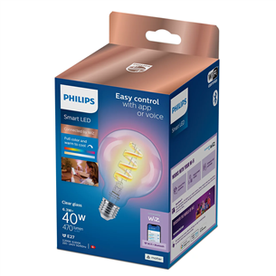Išmanioji lemputė Philips WiZ LED Smart Bulb, 40 W, E27, RGB