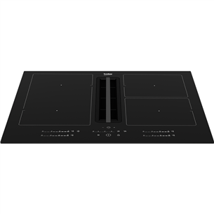 Beko, width 60 cm, black - Built-in induction hob with cooker hood