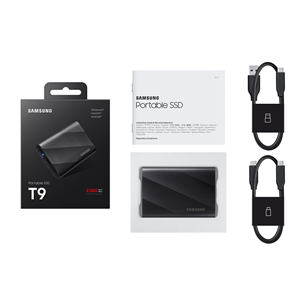 Samsung Portable SSD T9, 2 ТБ, USB 3.2 Gen 2, черный - Внешний накопитель SSD