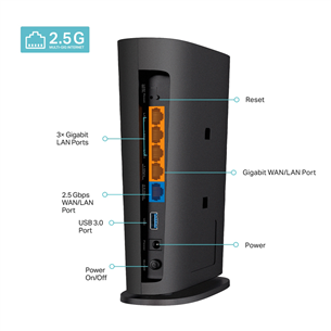 TP-Link Archer AX80, AX6000 8-Stream Wi-Fi 6, 2.5G LAN, juodas - WiFi maršrutizatorius