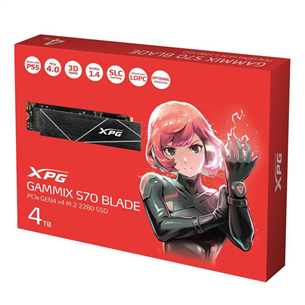 Adata XPG Gammix S70 Blade, 4 TB, M.2 PCIe Gen4, black - SSD Kietasis diskas