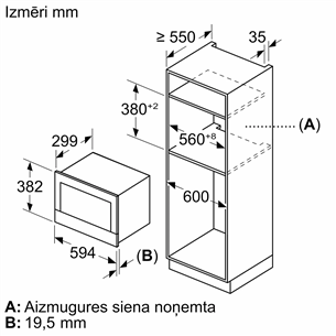 Bosch, Series 8, juoda - Įmontuojama mikrobangų krosnelė