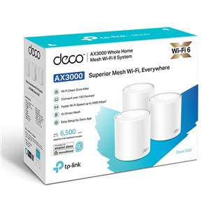 TP-Link Deco X50, WiFi 6, mesh, 3 шт., белый - WiFi-роутер