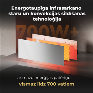 Aeno, 700+ W, baltas - Išmanusis elektrinis šildytuvas