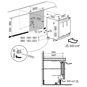 Liebherr, 80 L, height 82 cm - Built-in Freezer