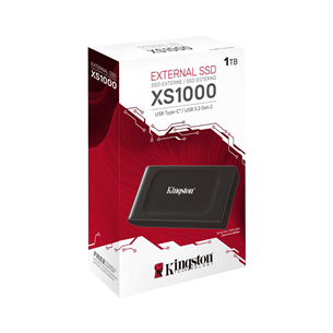 Išorinis SSD diskas Kingston XS1000, 1 TB, juodas