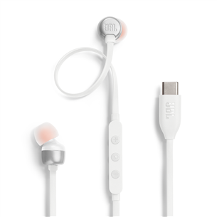 JBL Tune 310C USB-C, in-ear, baltos - Ausinės JBLT310CWHT