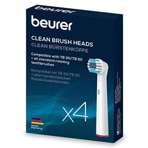 Beurer Clean, 4 vnt., balti - Dantų šepetėlių antgaliai 10156