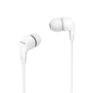 Philips TAE1105WT, 3.5 mm, white - Wired in-ear earbuds