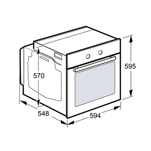 Bosch, Series 6, pirolizė, garų funkcija, 71 L, juoda - Orkaitė