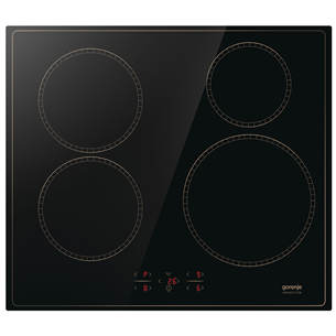 Gorenje, width 59,5 cm, frameless, black - Built-in induction hob