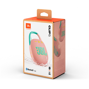 JBL Clip 5, pink - Portable Wireless Speaker